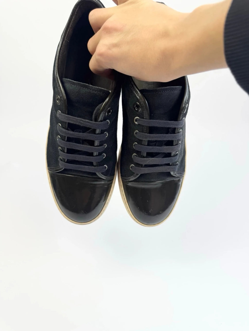 Lanvin DBB1 Patent Captoe Sneaker