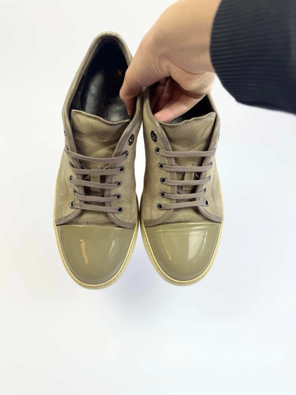 Lanvin DBB1 Patent Captoe Sneaker