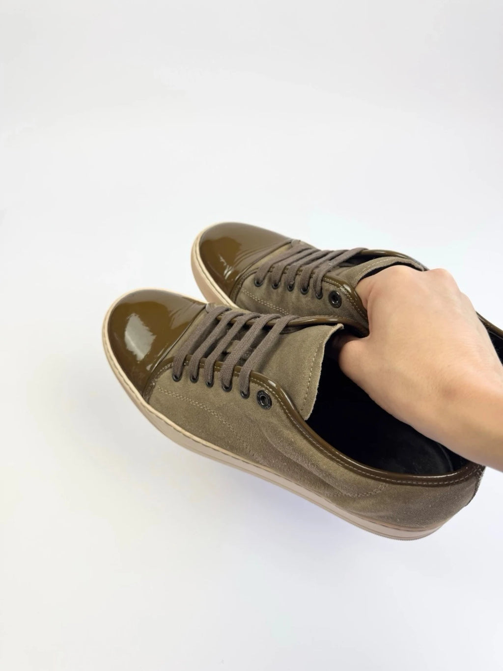 Lanvin DBB1 Patent Captoe Sneaker